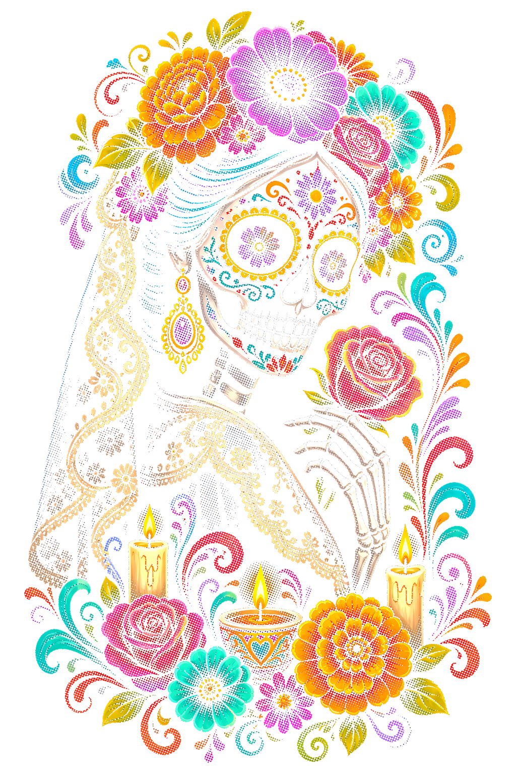 Day Of The Dead 038 shown on a black background