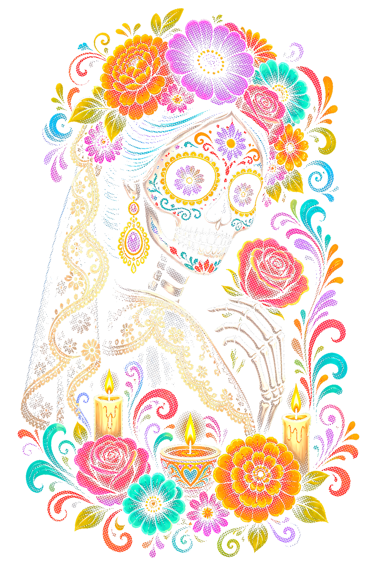 Day Of The Dead 038 shown on a black background