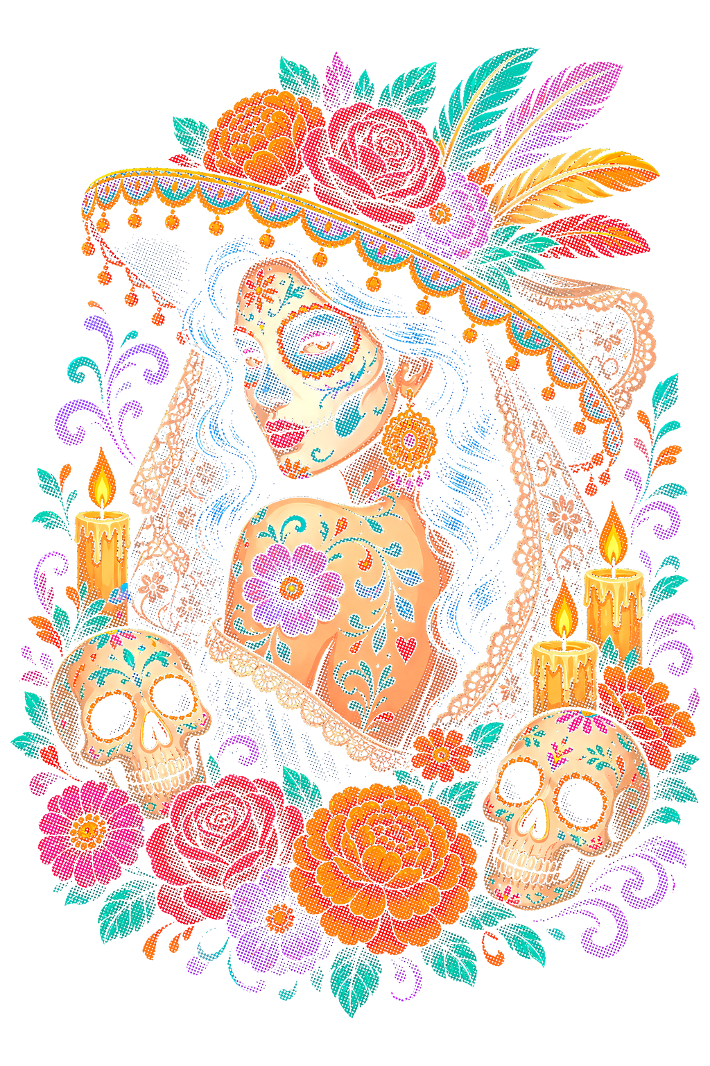 Day Of The Dead 039 shown on a black background
