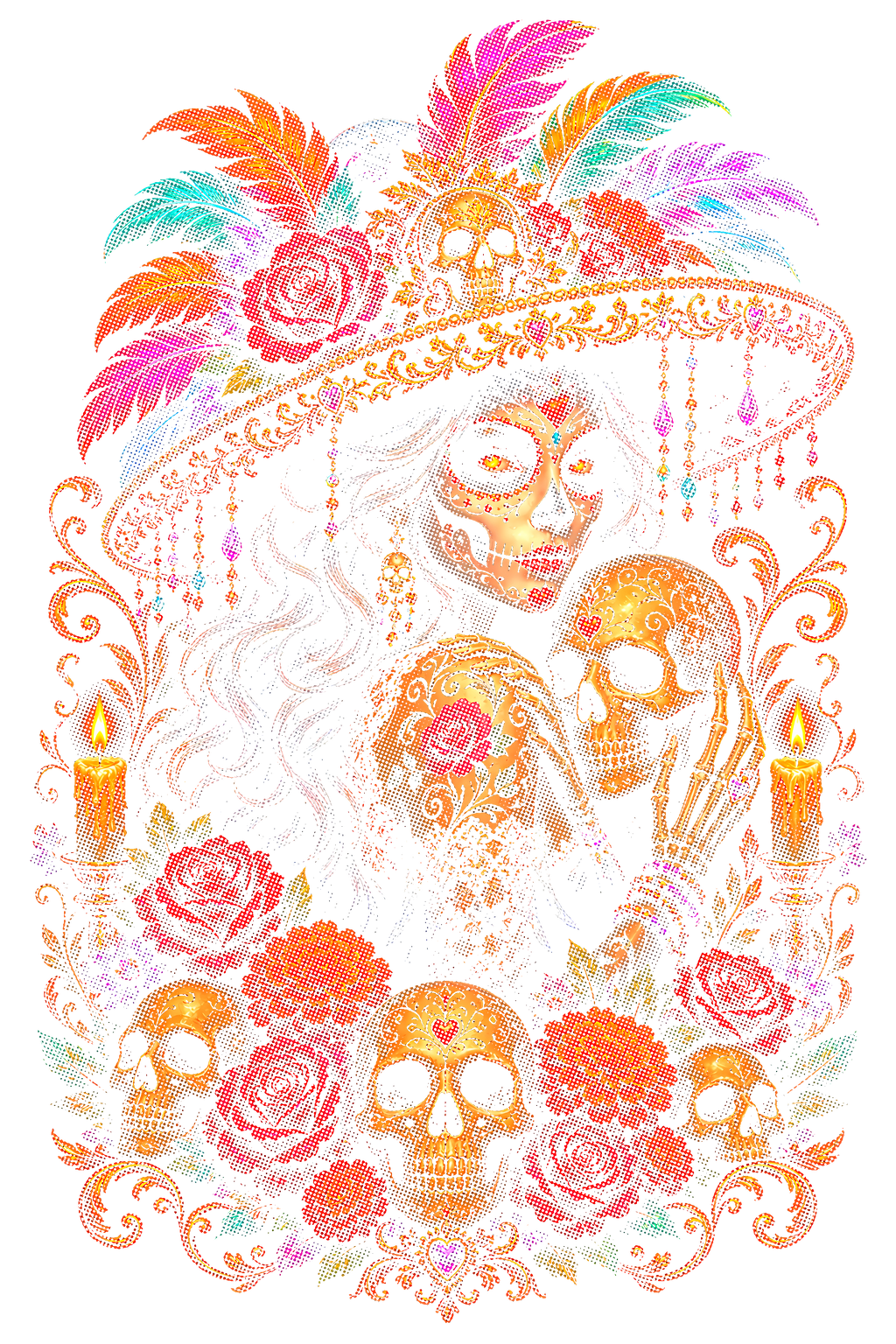 Day Of The Dead 044 shown on a black background