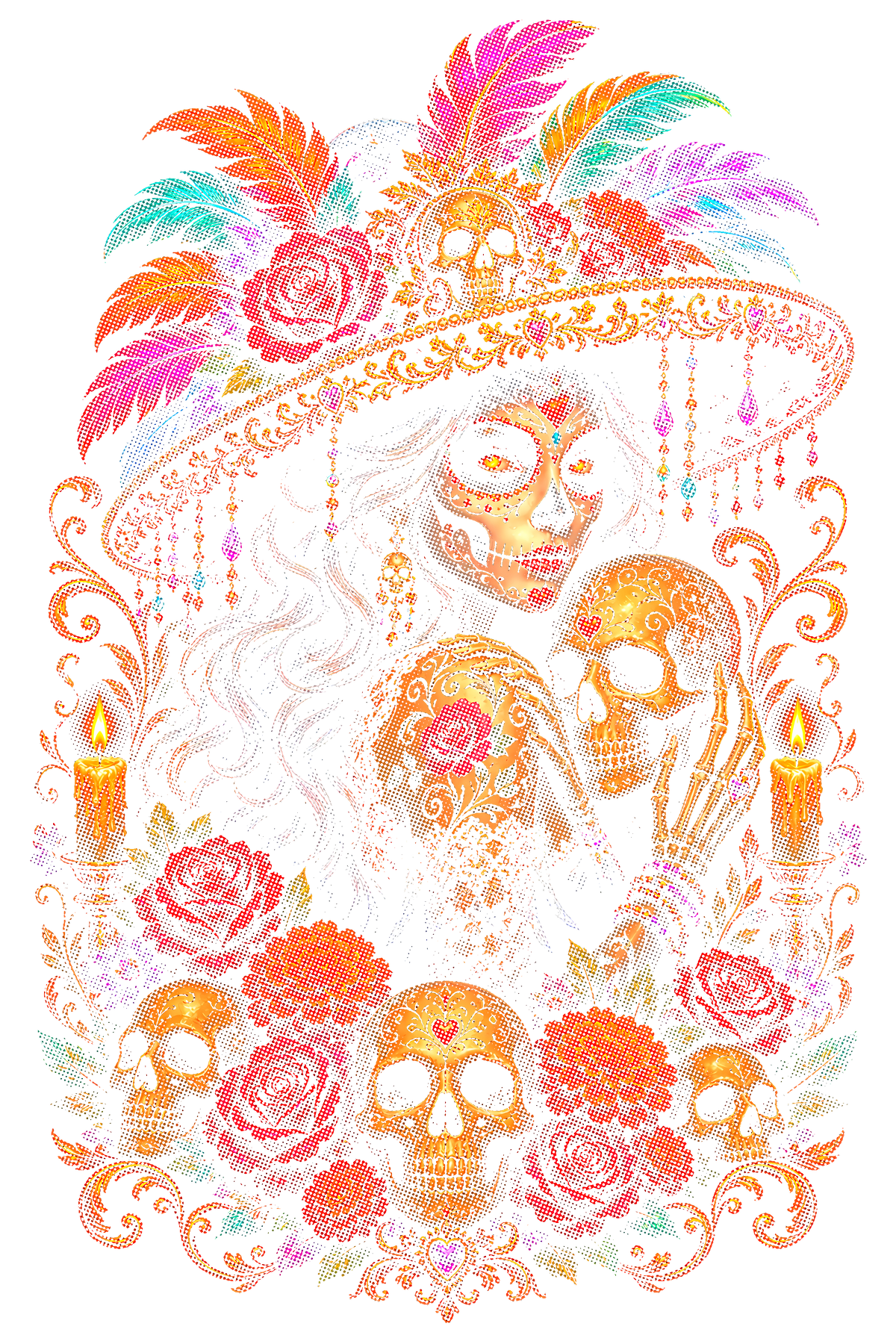 Day Of The Dead 044 shown on a black background