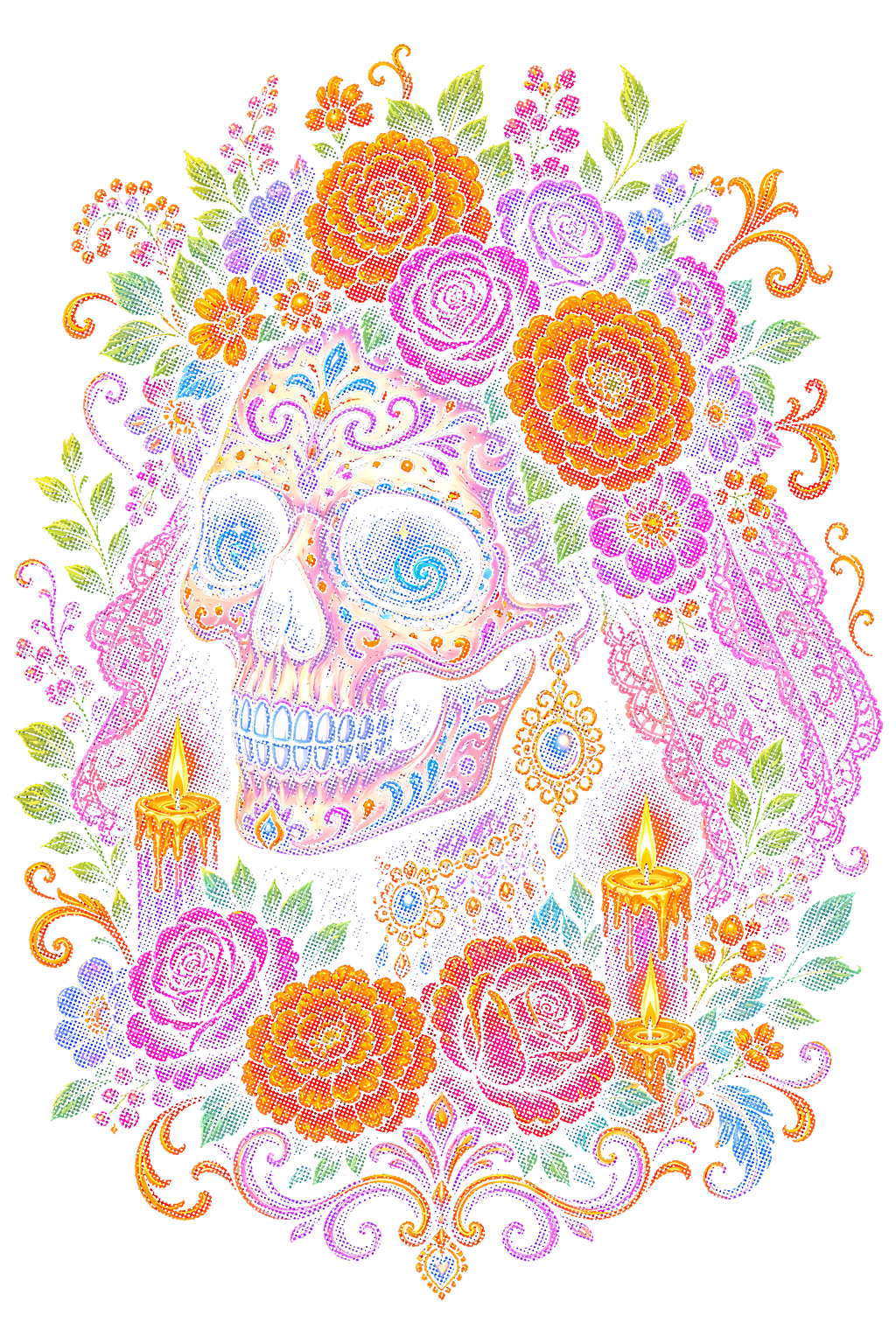 Day Of The Dead 045 shown on a black background