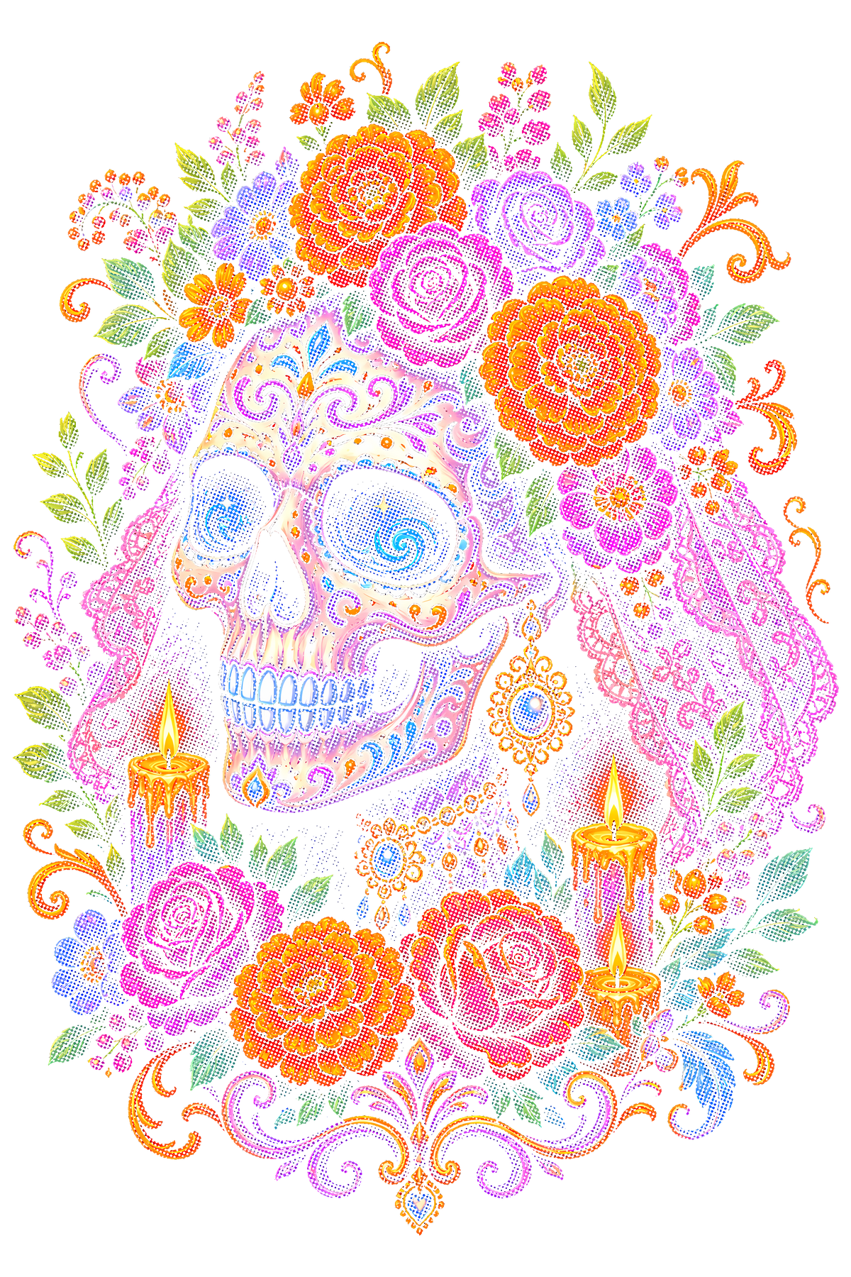 Day Of The Dead 045 shown on a black background