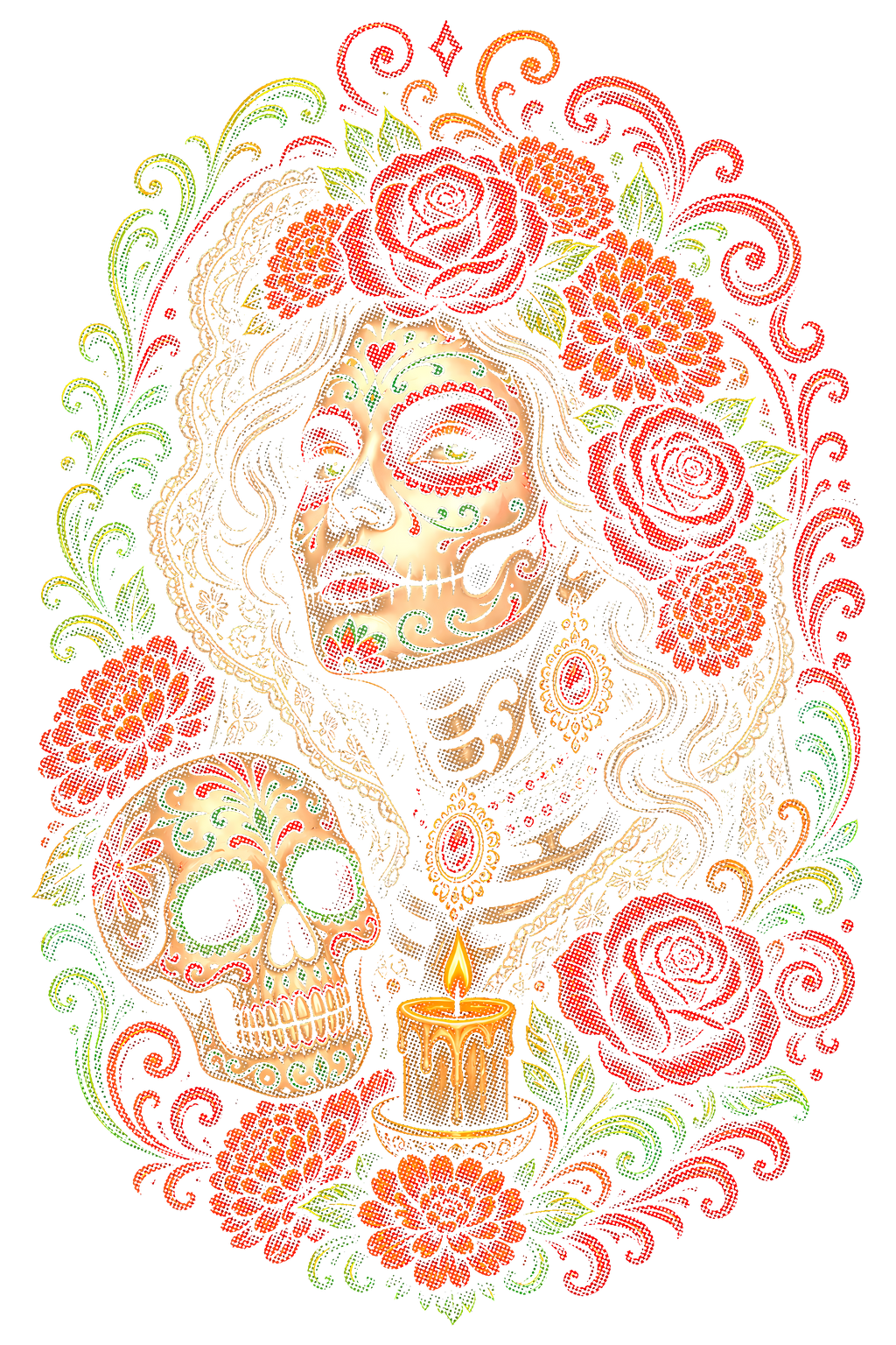 Day Of The Dead 056 shown on a black background