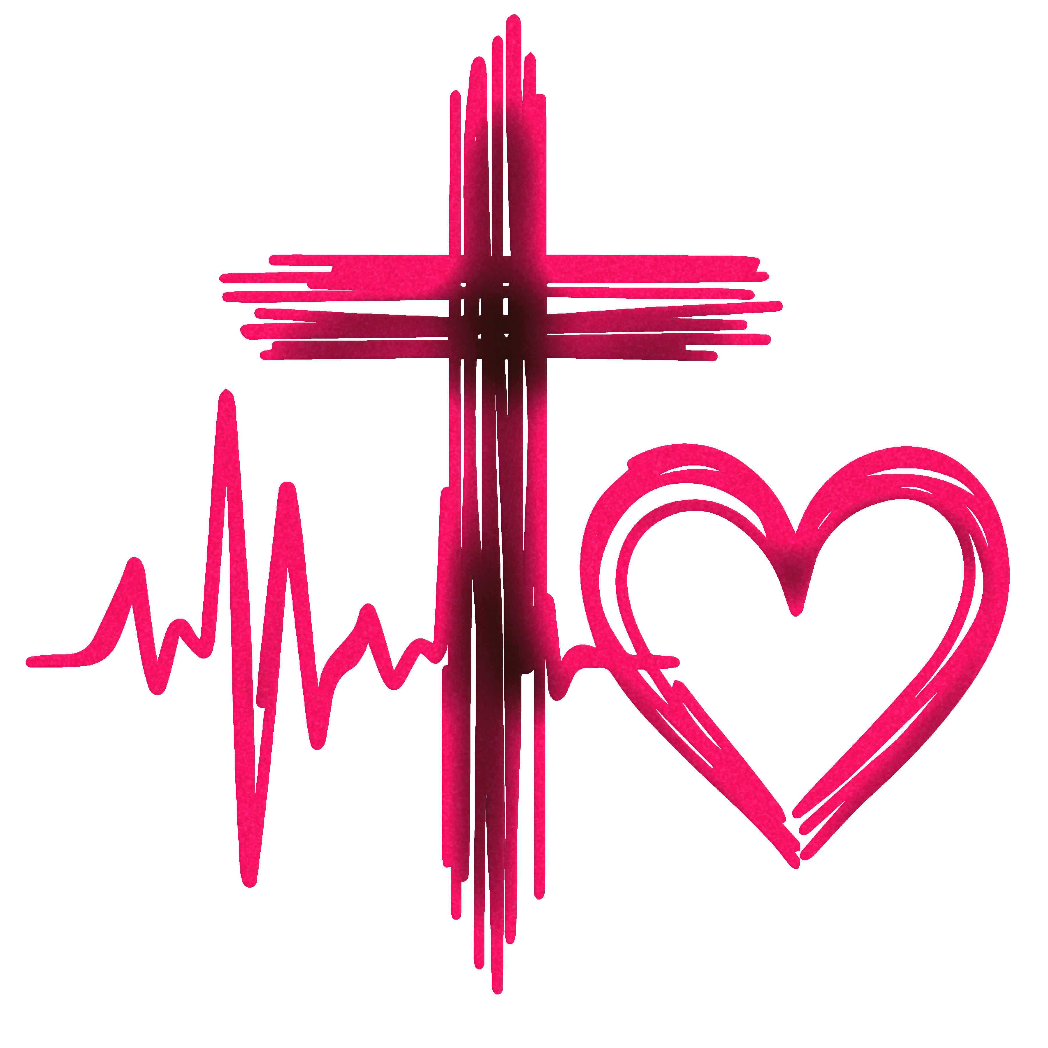 Cross, Heartbeat (pink)