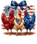 Red, White, Blue Chickens