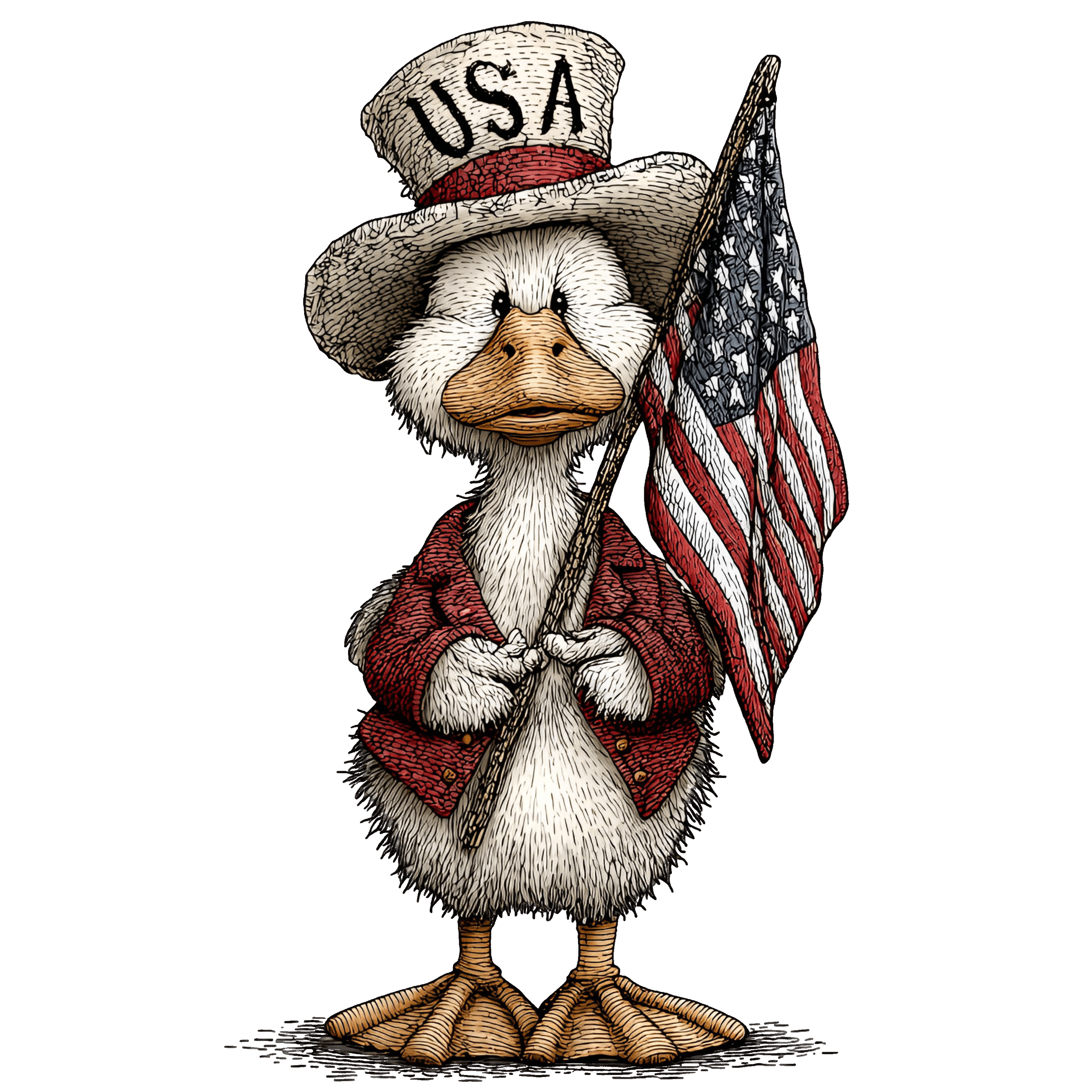 Whimsey Duck USA Cap