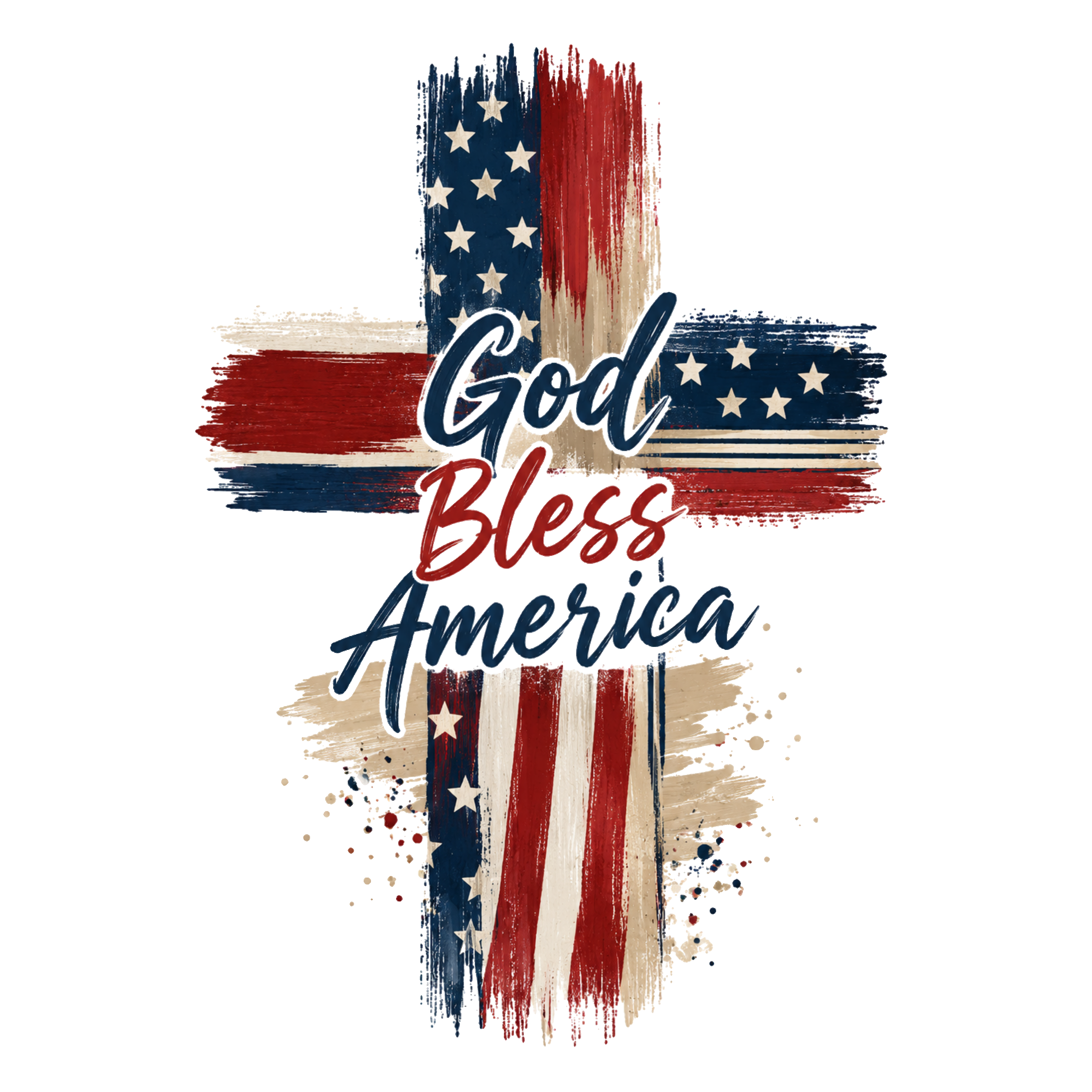 God Bless America Cross