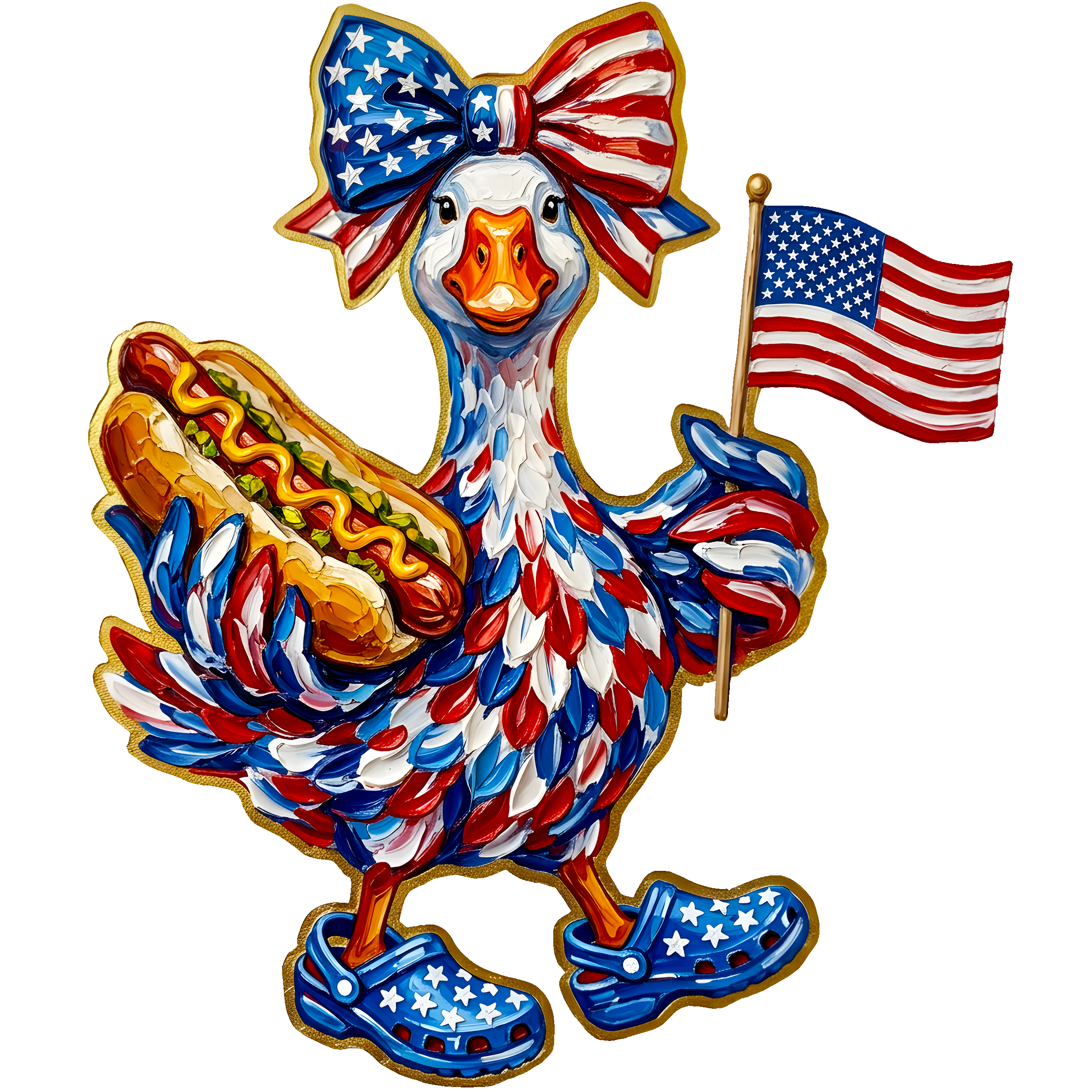 4th Of July Duck w/Hot Dog