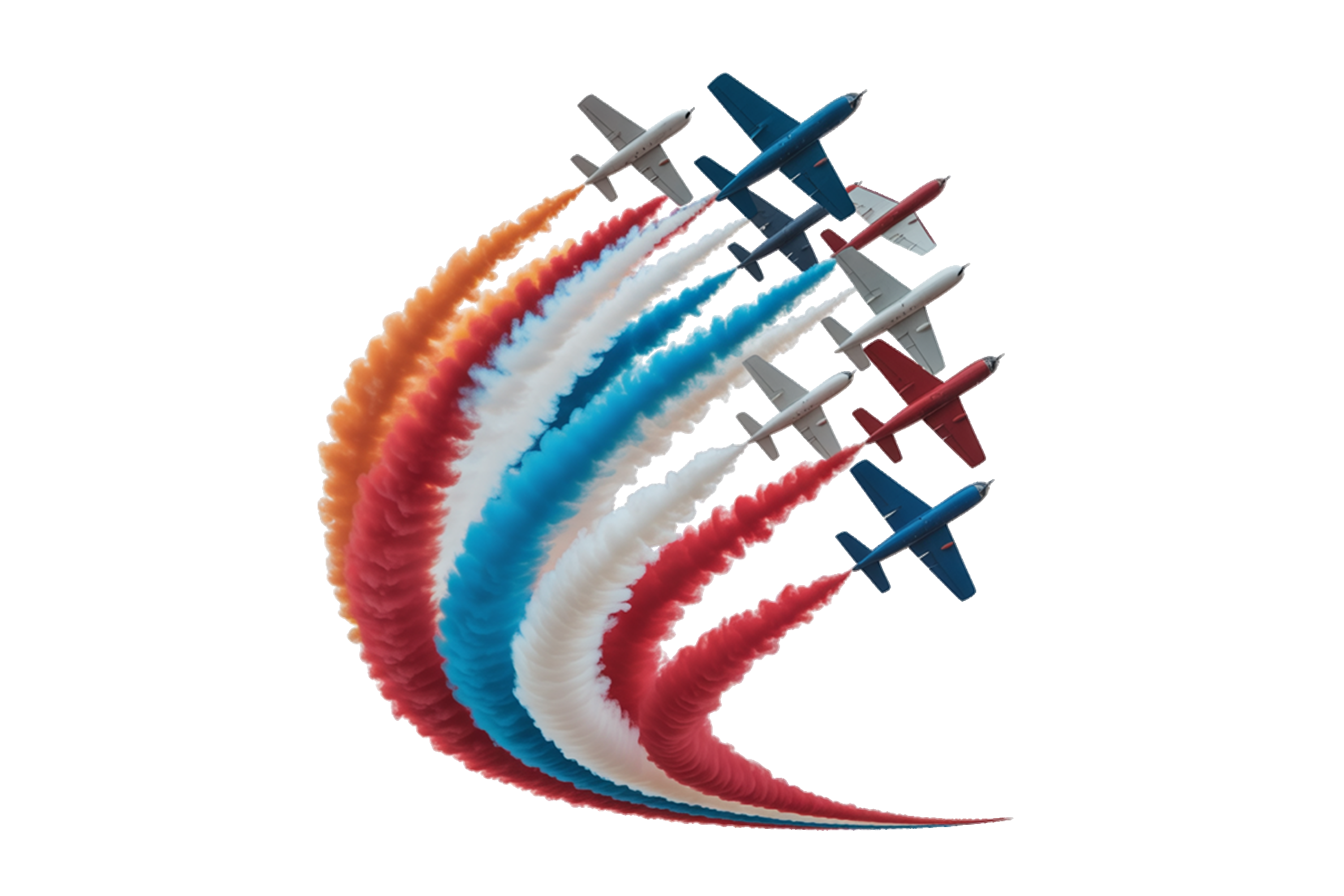 Red, White, Blue Planes