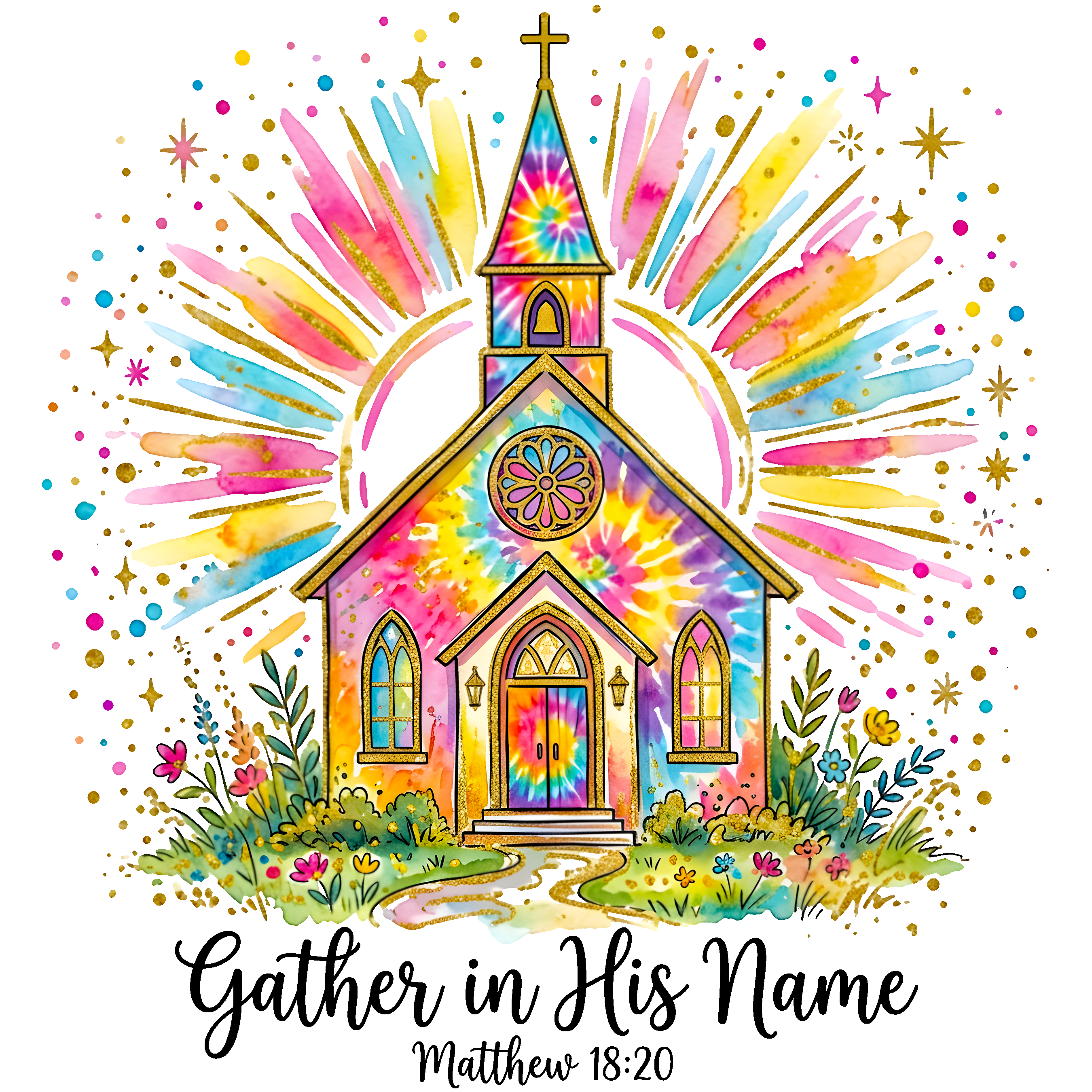 Gather In His Name (colorful church)