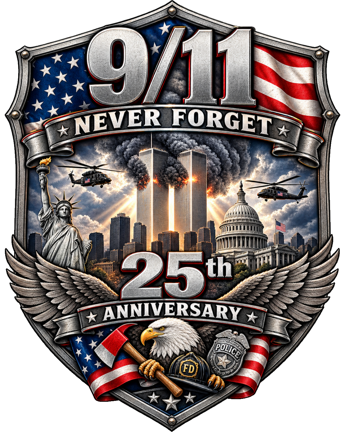 9-11 September 11th Never Forget