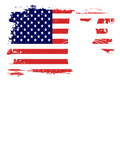 American Flag & Cat (Black Knockout)