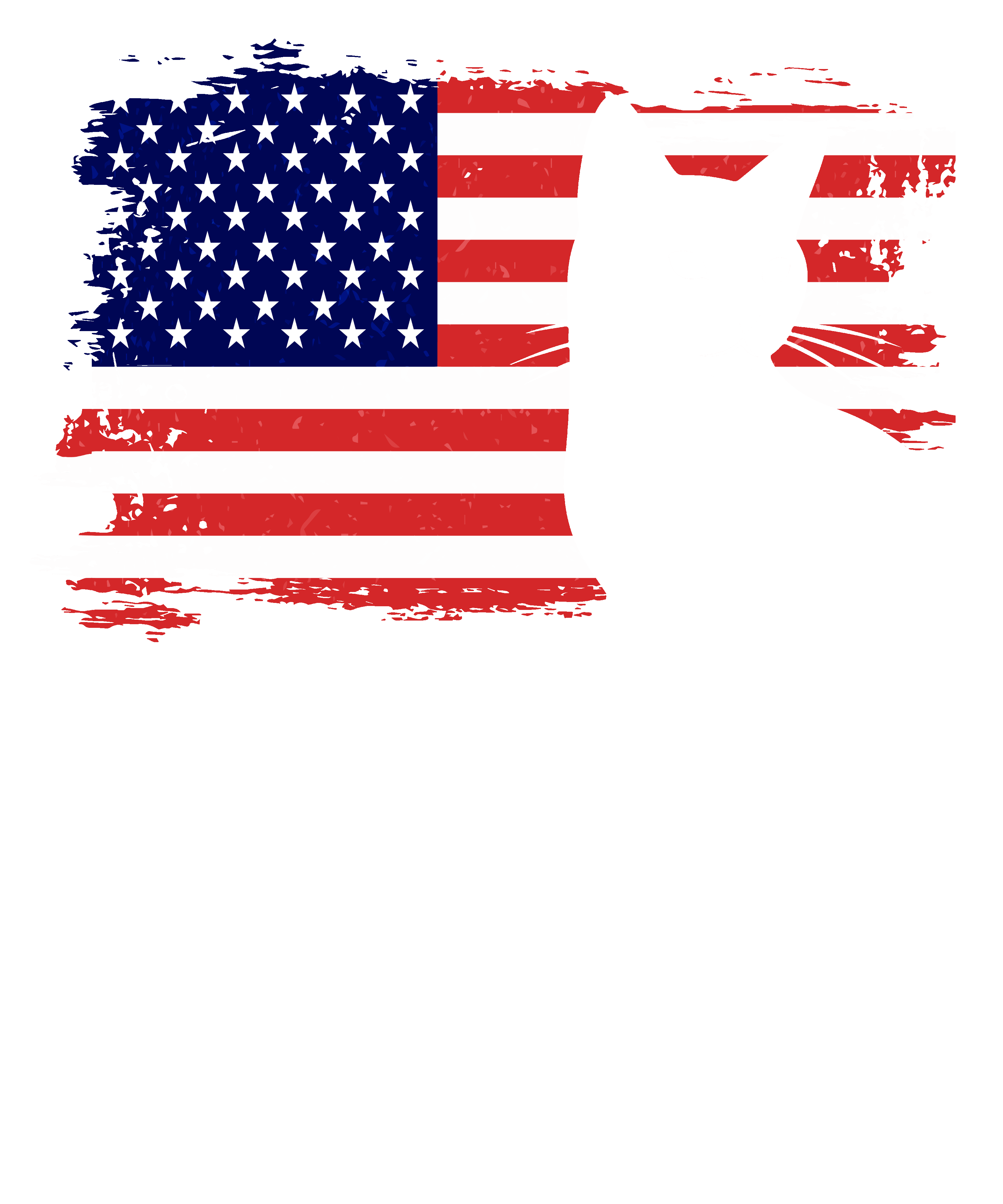 American Flag & Cat (Black Knockout)