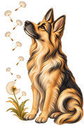 German Sheppard & Dandilion