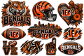 Cincinnati Bengals Sticker Collage gang sheet