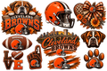 Cleveland Browns Sticker Collage gang sheet