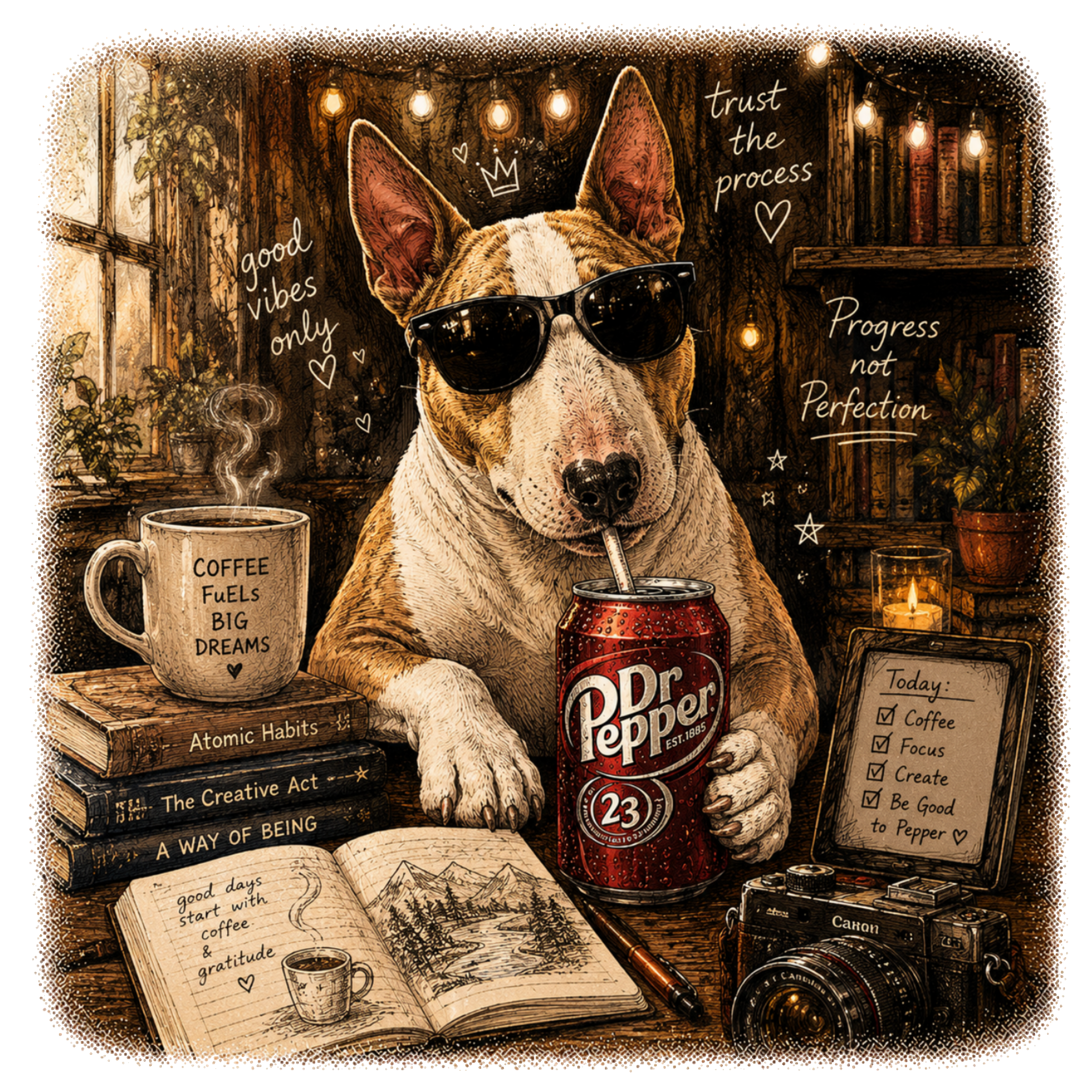 Boston Terrier Dr Pepper