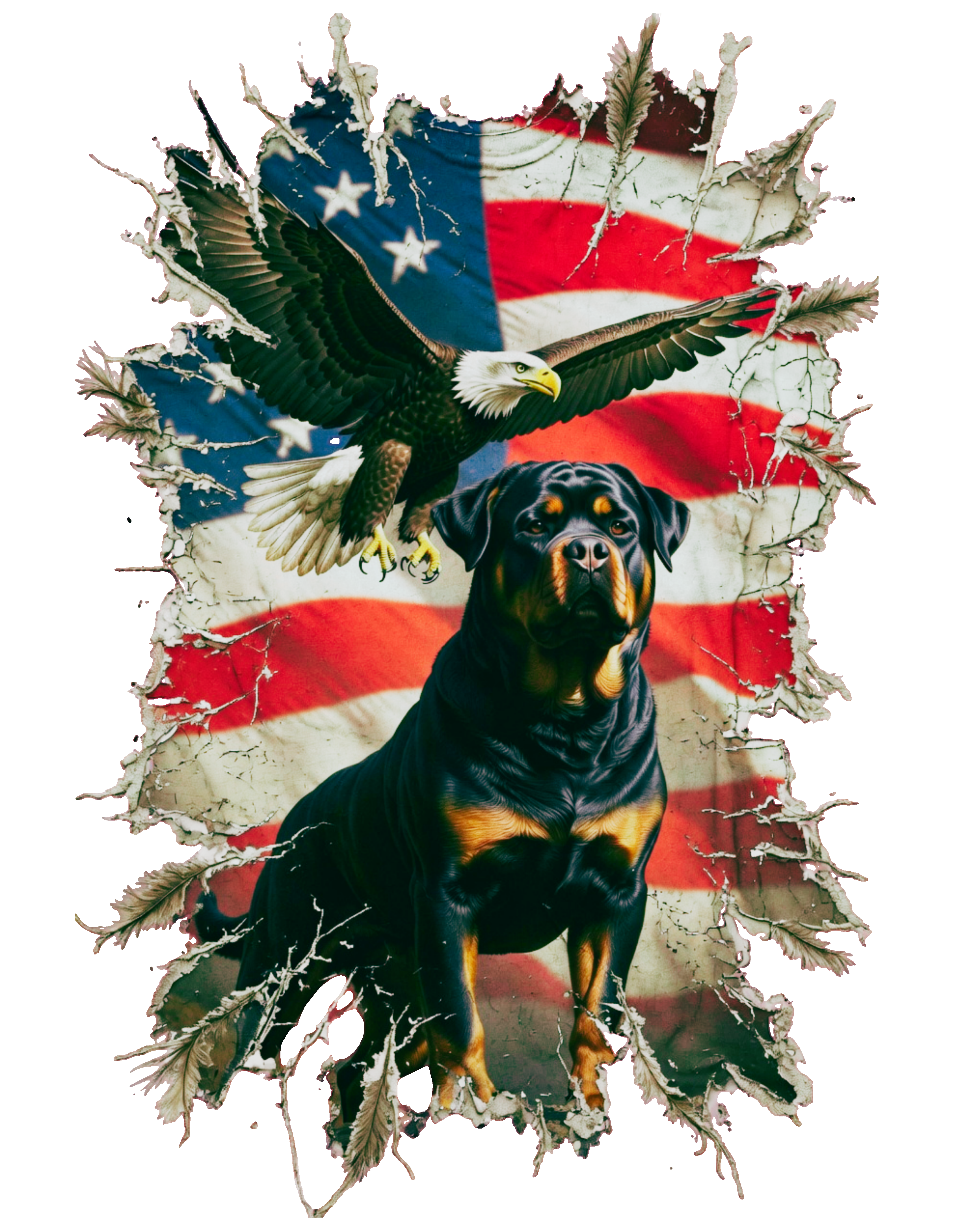 Flag Eagle Rottie