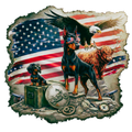 Flag Eagle Doberman, Highland, Dachshund