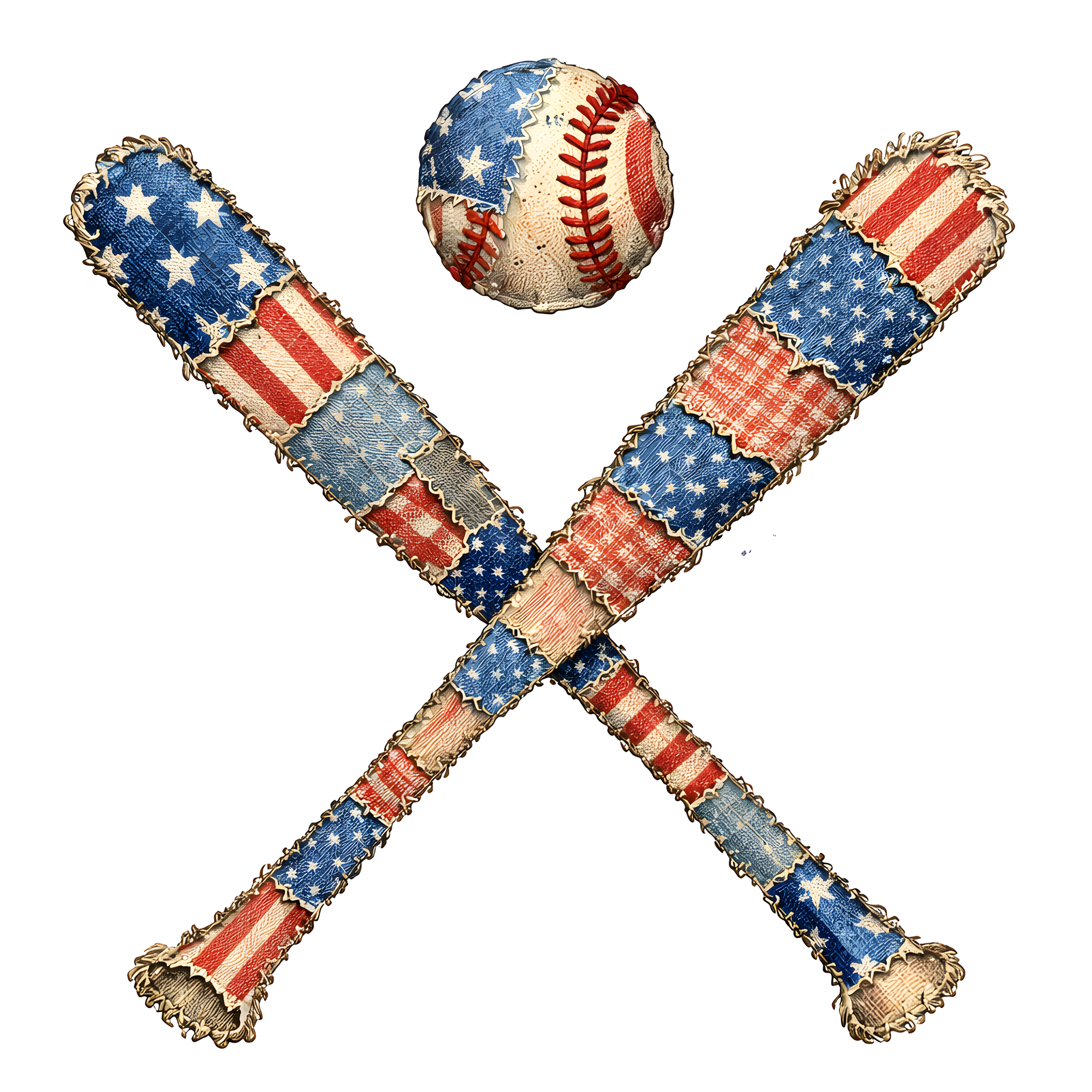 Baseball Red, White, Blue
