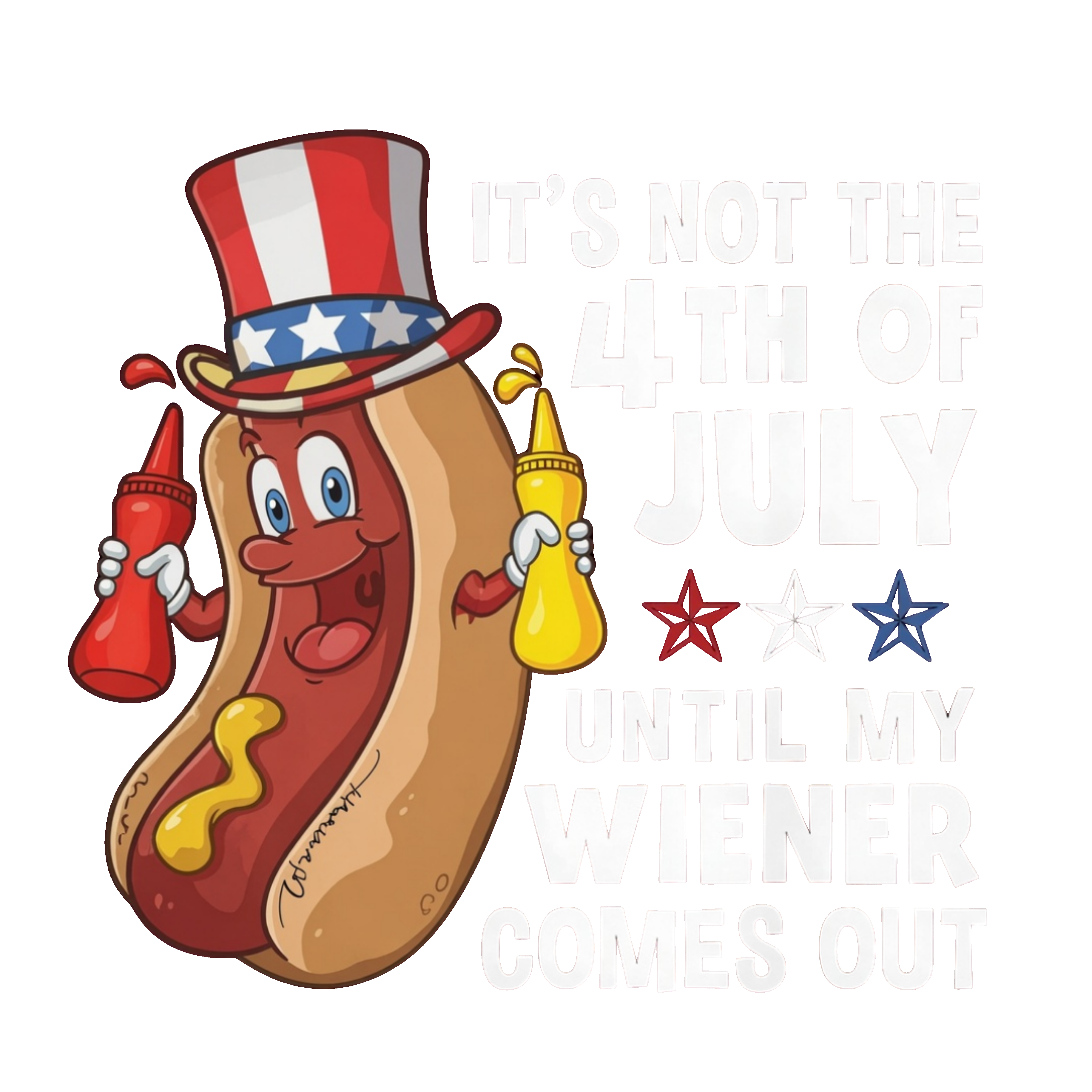 4th Of July Hot Dog (dark backround)