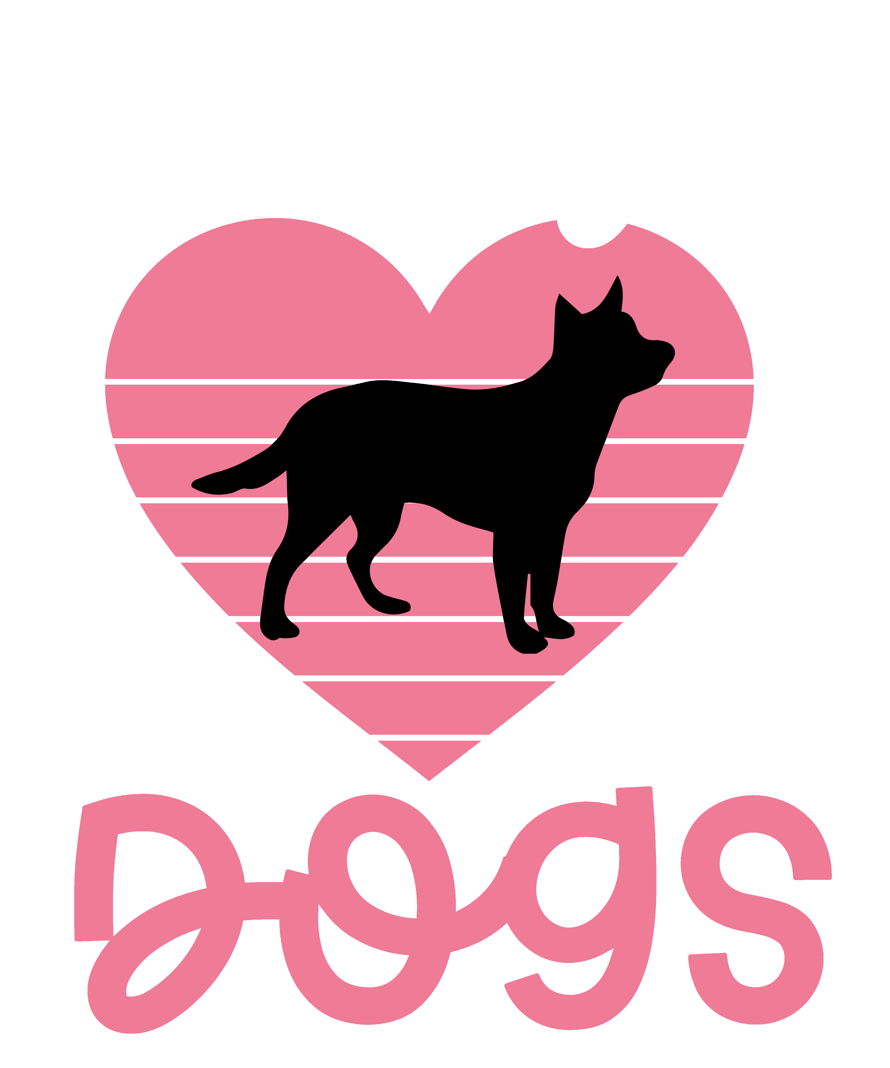 I Love Dogs (dark backround)