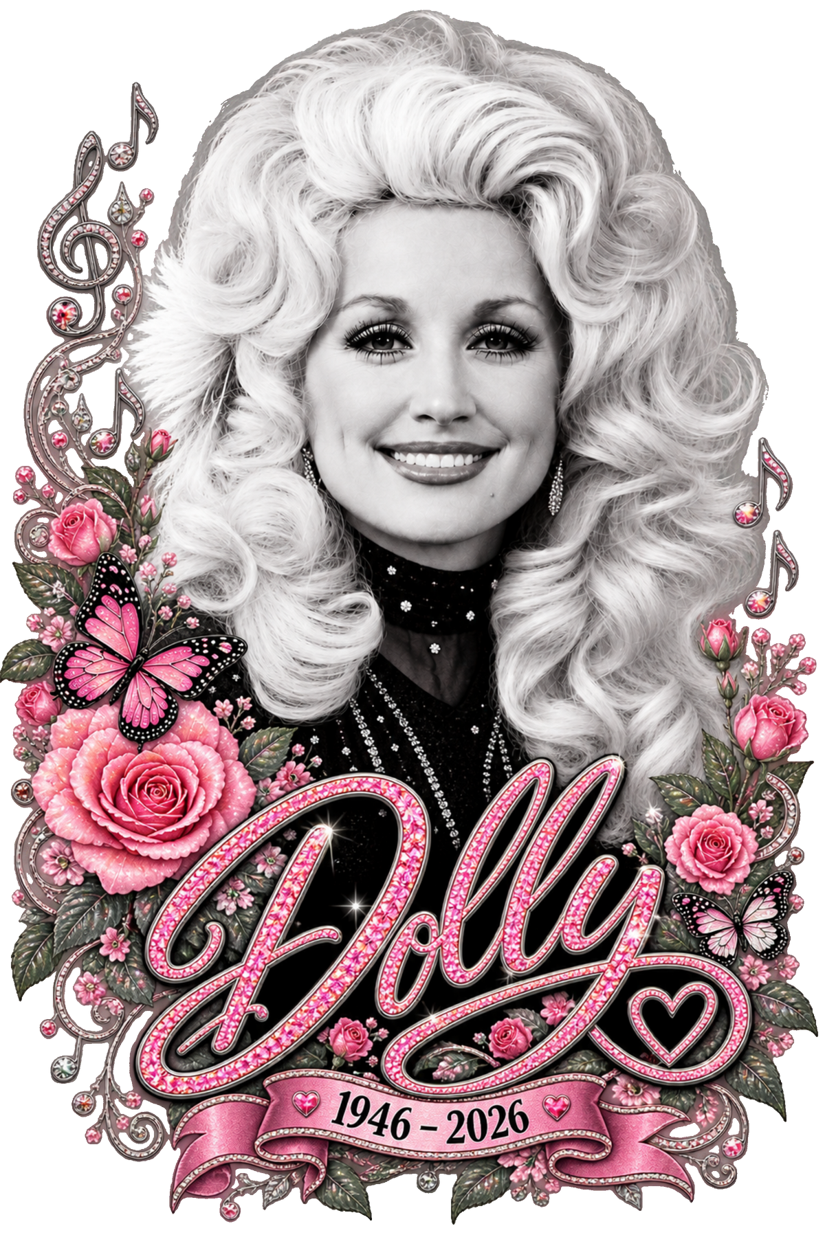 Dolly Parton (Transparent Background) – Outback Vibes