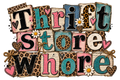 Thrift Store Whore Leopard Patchwork DTF transfer