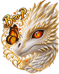 White Dragon & Butterfly Boo-P