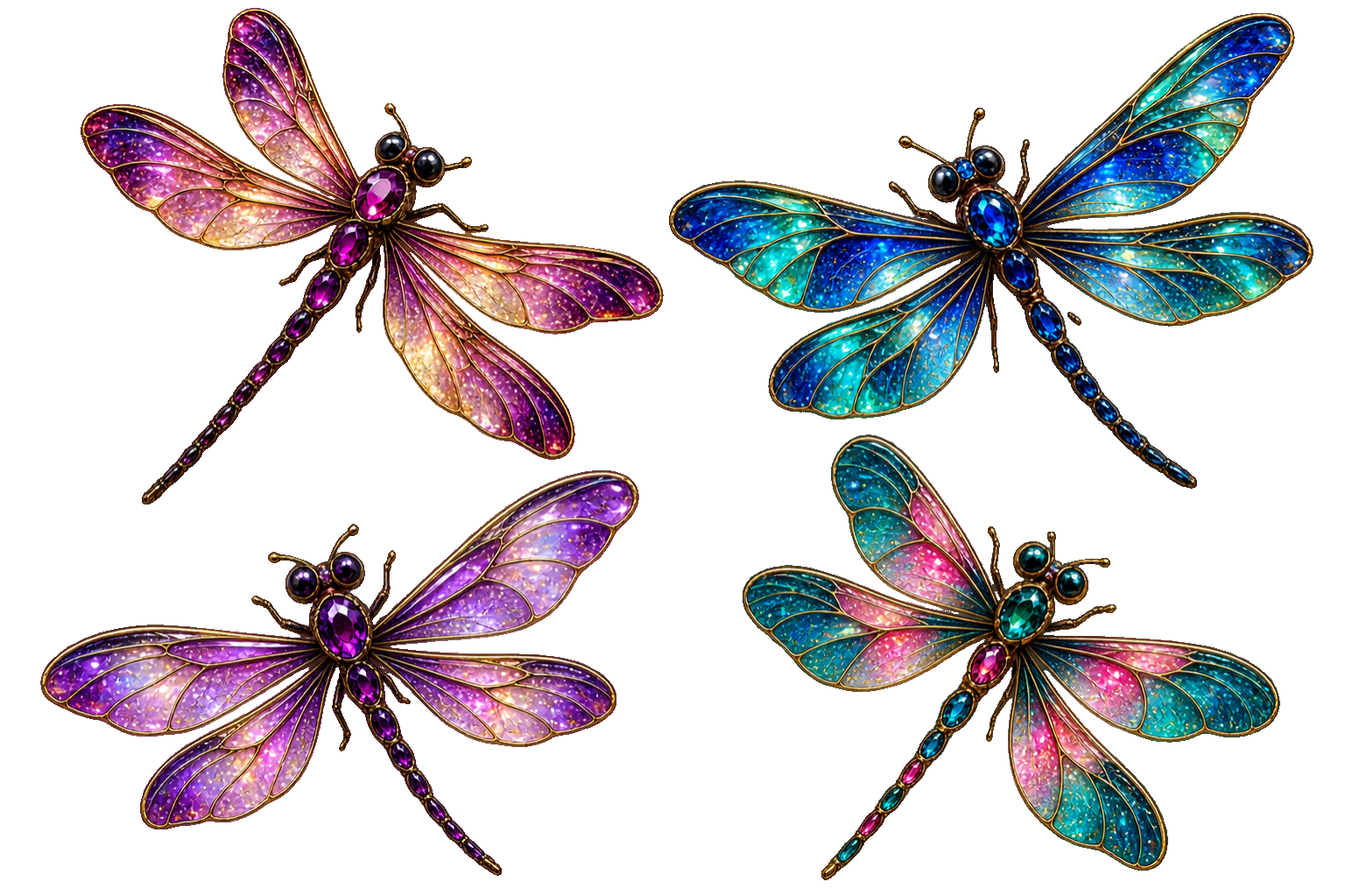 Dragonflies x4