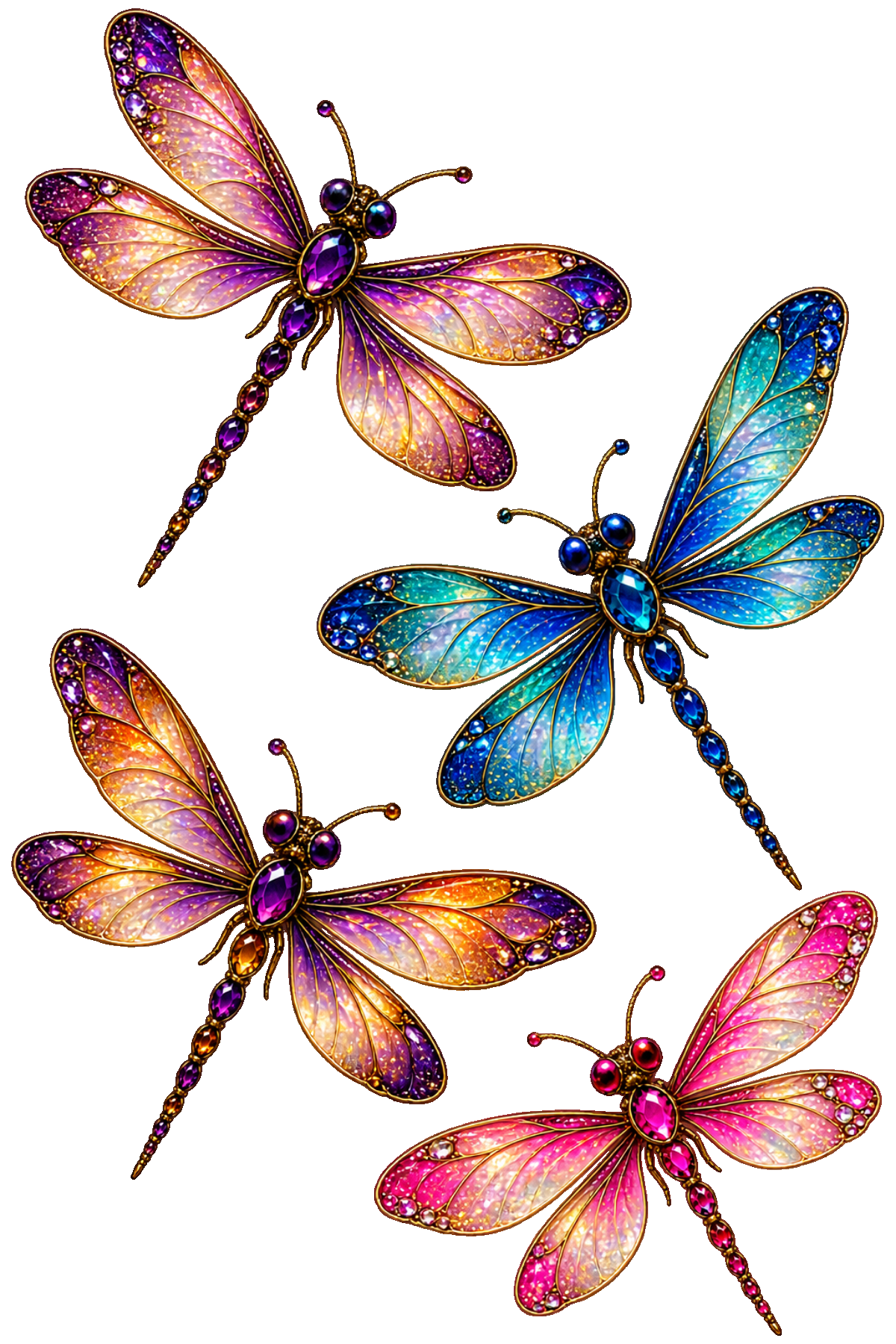 Dragonflies x4