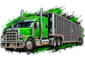 Emerald Chrome Livestock Hauler DTF transfer