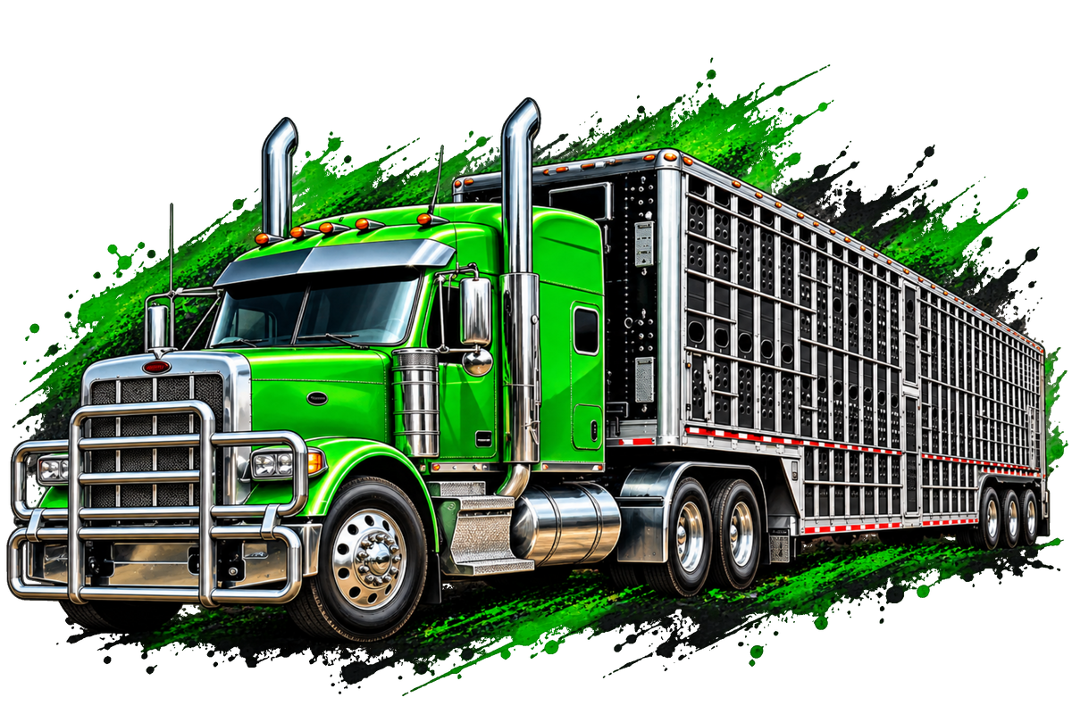 Emerald Chrome Livestock Hauler DTF transfer