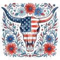 Skull (red, white, blue)