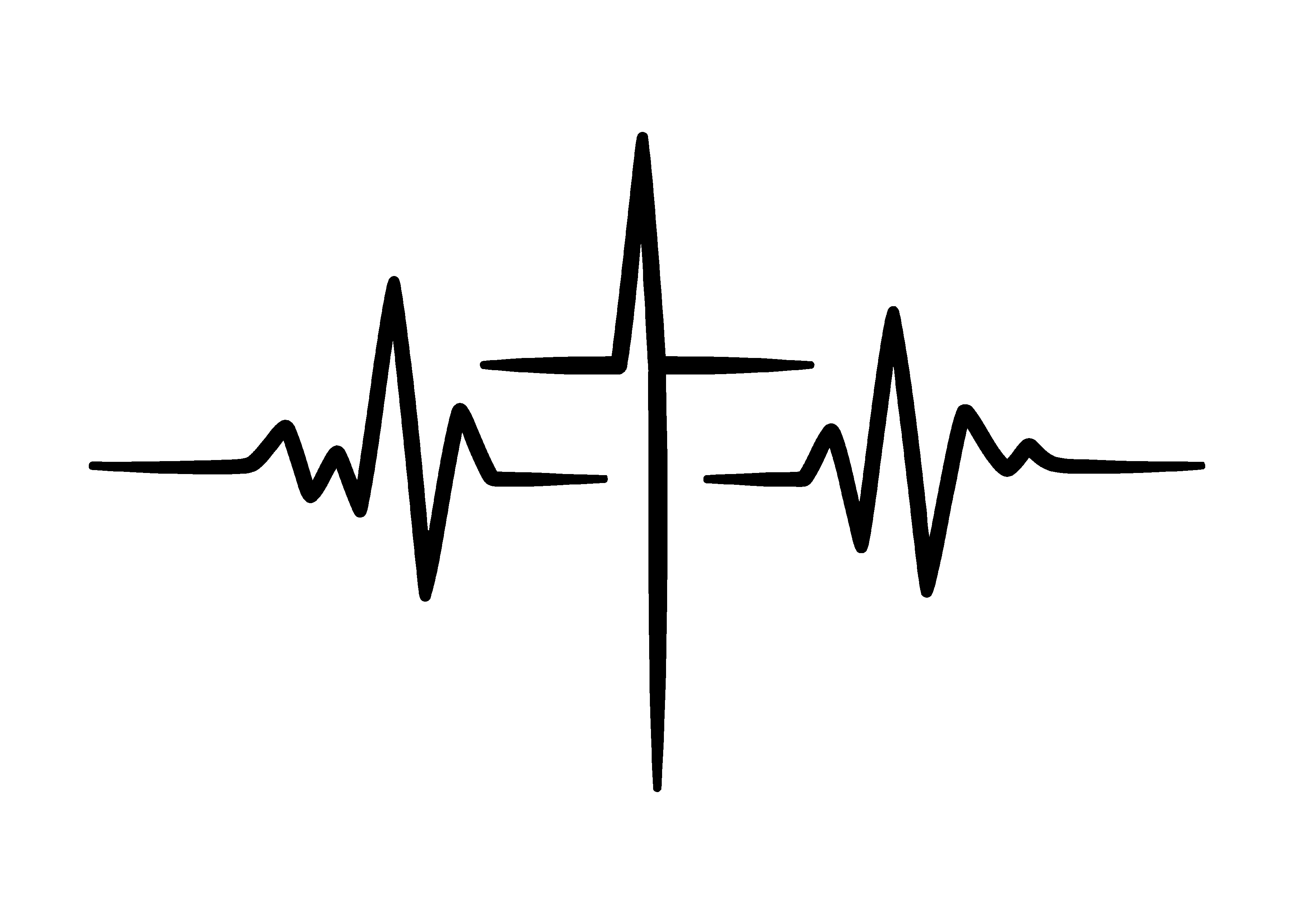 Cross Heartbeat (black&white)