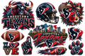 Houston Texans Sticker Collage gang sheet