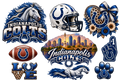 Indianapolis Colts Sticker Collage gang sheet