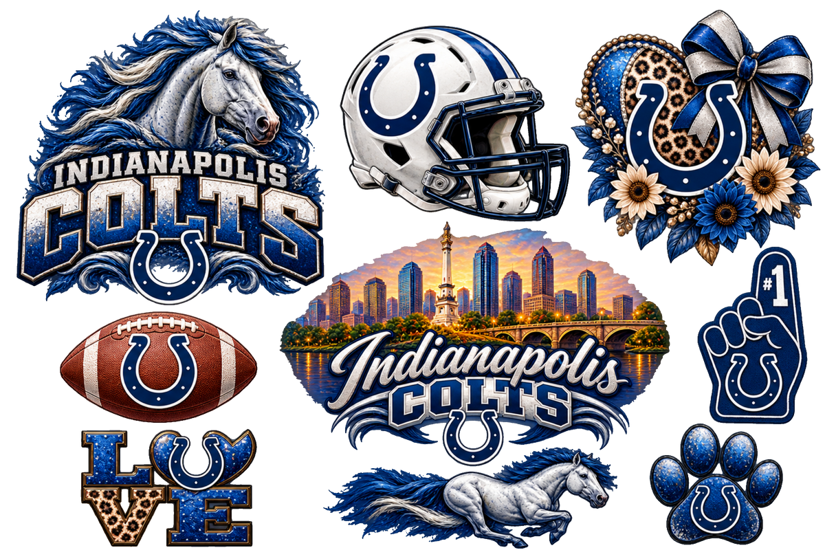 Indianapolis Colts Sticker Collage gang sheet