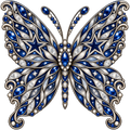 Dallas Cowboys Jeweled Butterfly DTF transfer