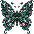 Philadelphia Eagles Jeweled Butterfly DTF transfer