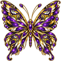 Minnesota Vikings Jeweled Butterfly DTF transfer