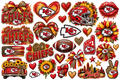 Kansas City Chiefs Sunflower Sticker Collage gang sheet