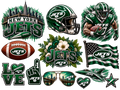 New York Jets Sticker Collage gang sheet