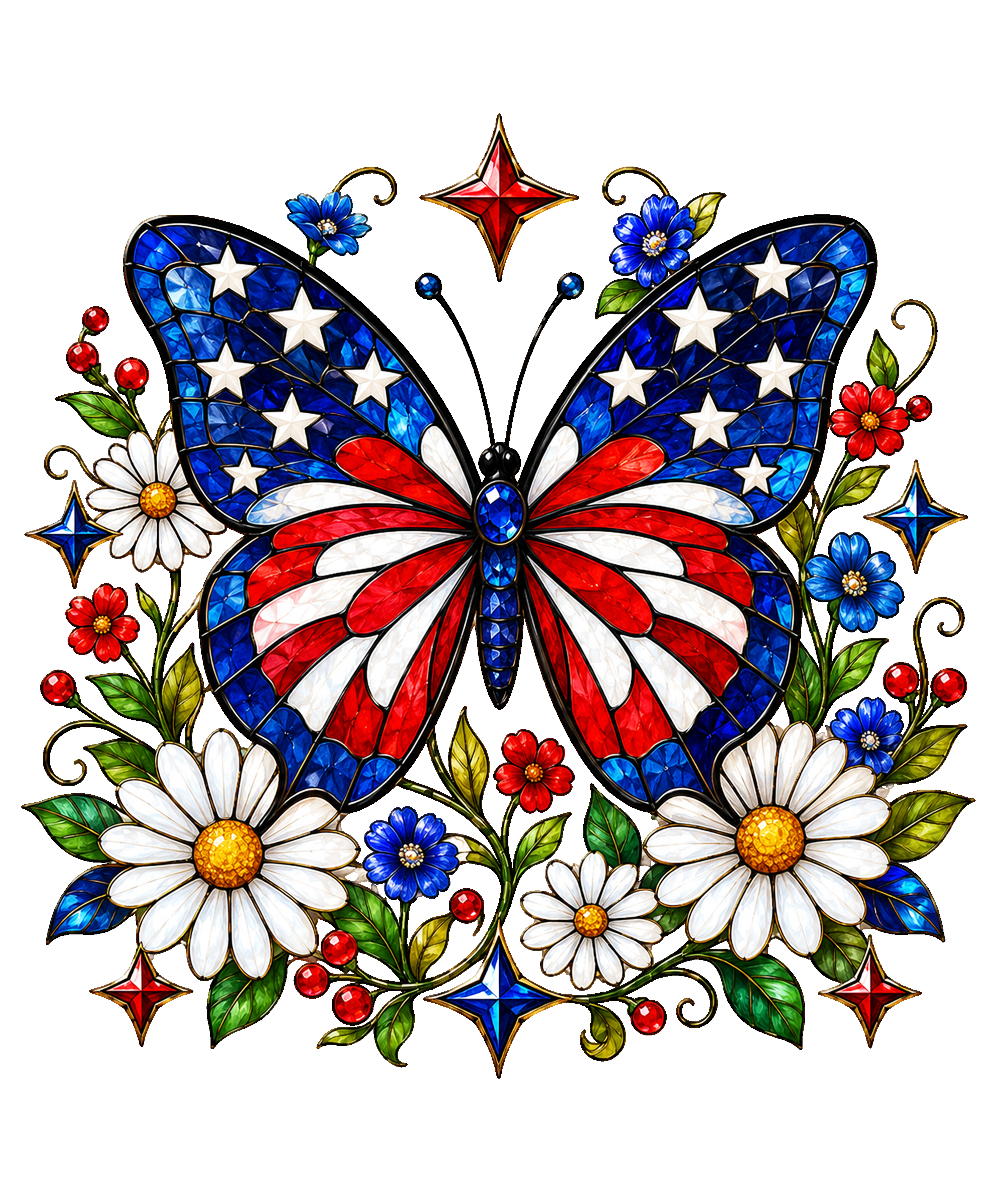 Butterfly & Flowers