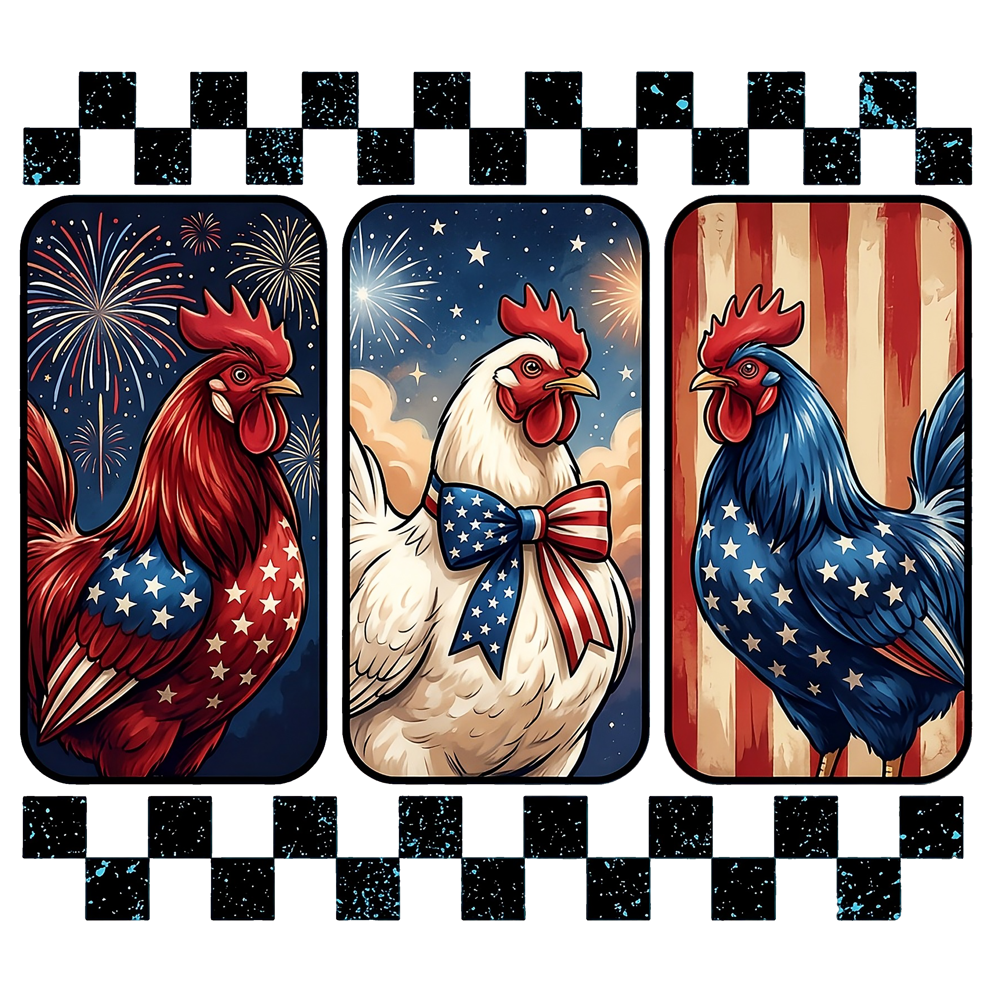Red, Whie, Blue Hens