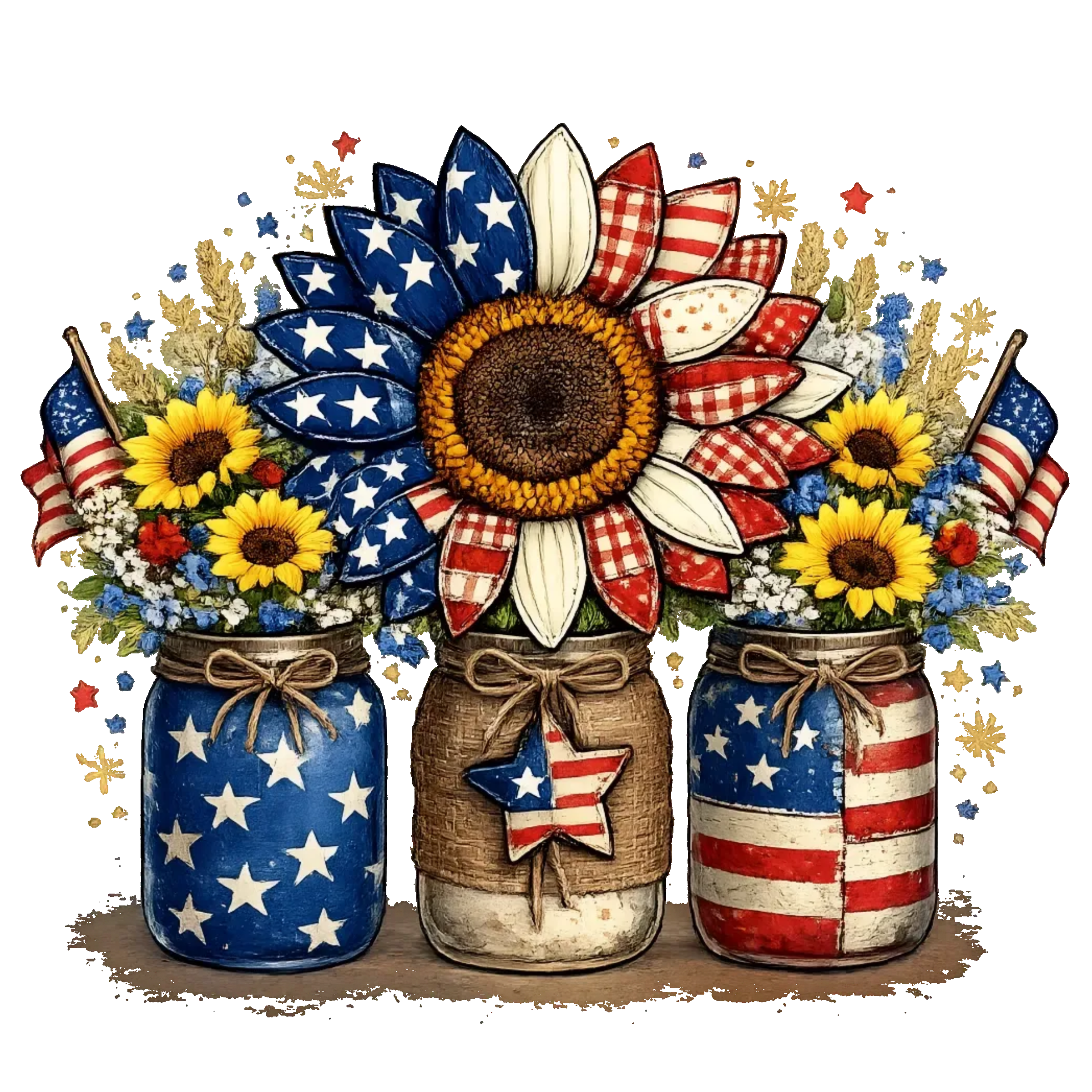 Stitchwork Jars