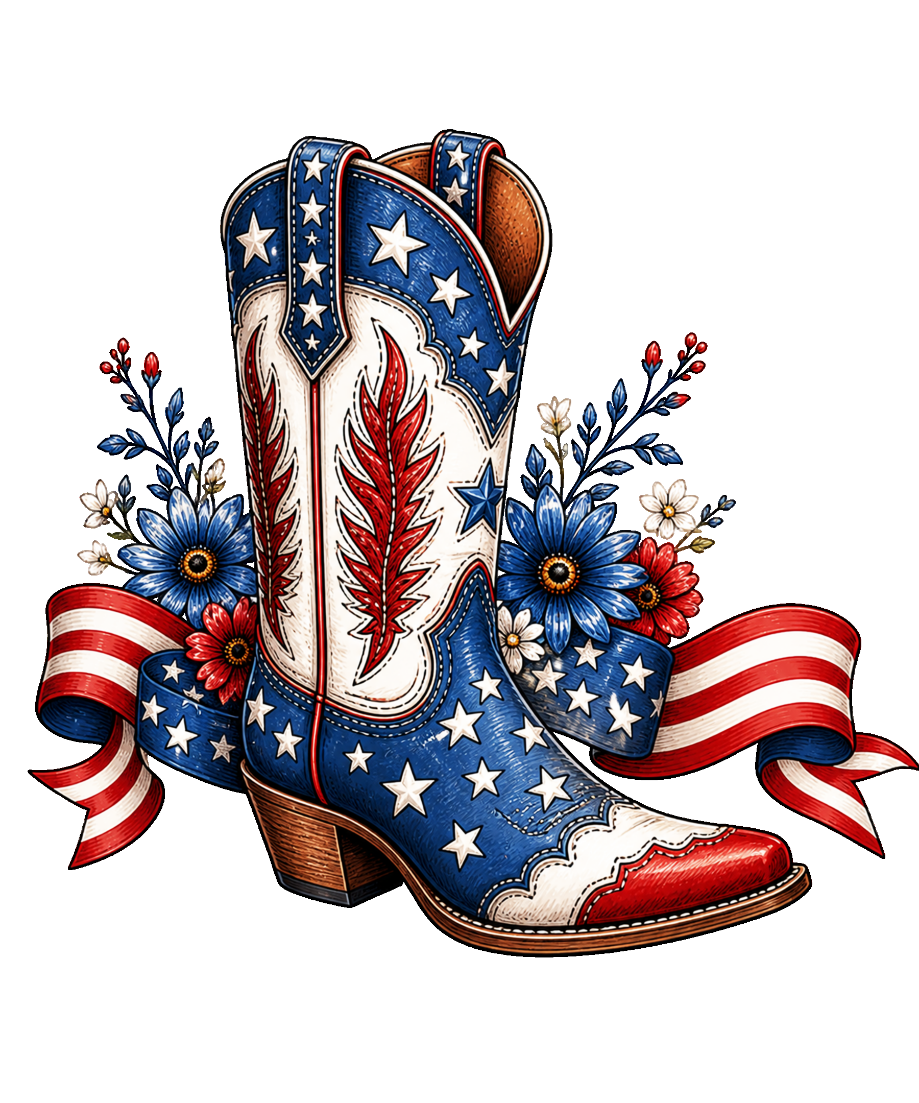 Boot (red, white, blue)