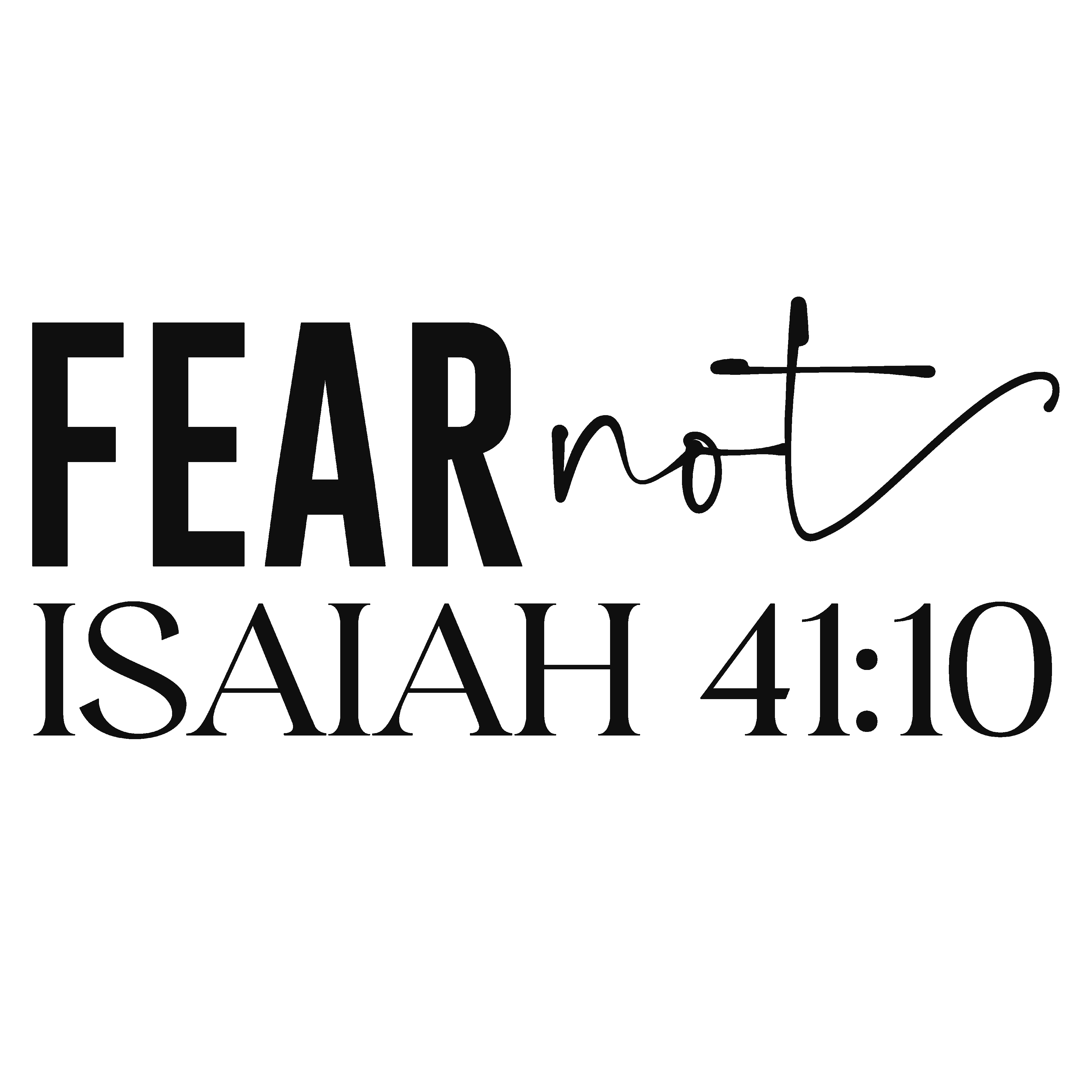 Fear Not (Isaiah 41:10)