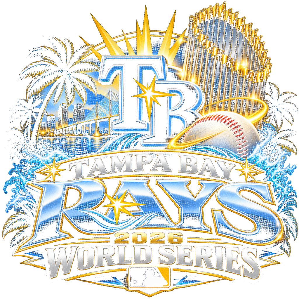 Tb Rays Colors Tampa Bay Rays World Series 2026 Championship Emblem (Black Background ...